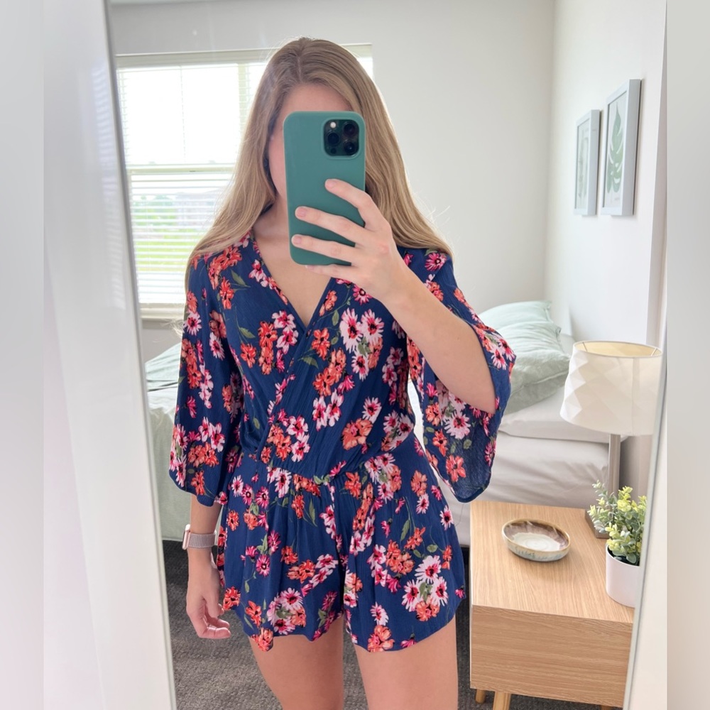 altar’d state | Floral Long Sleeve Romper